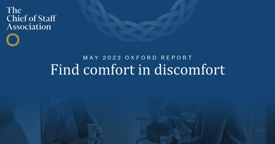 Find comfort in discomfort